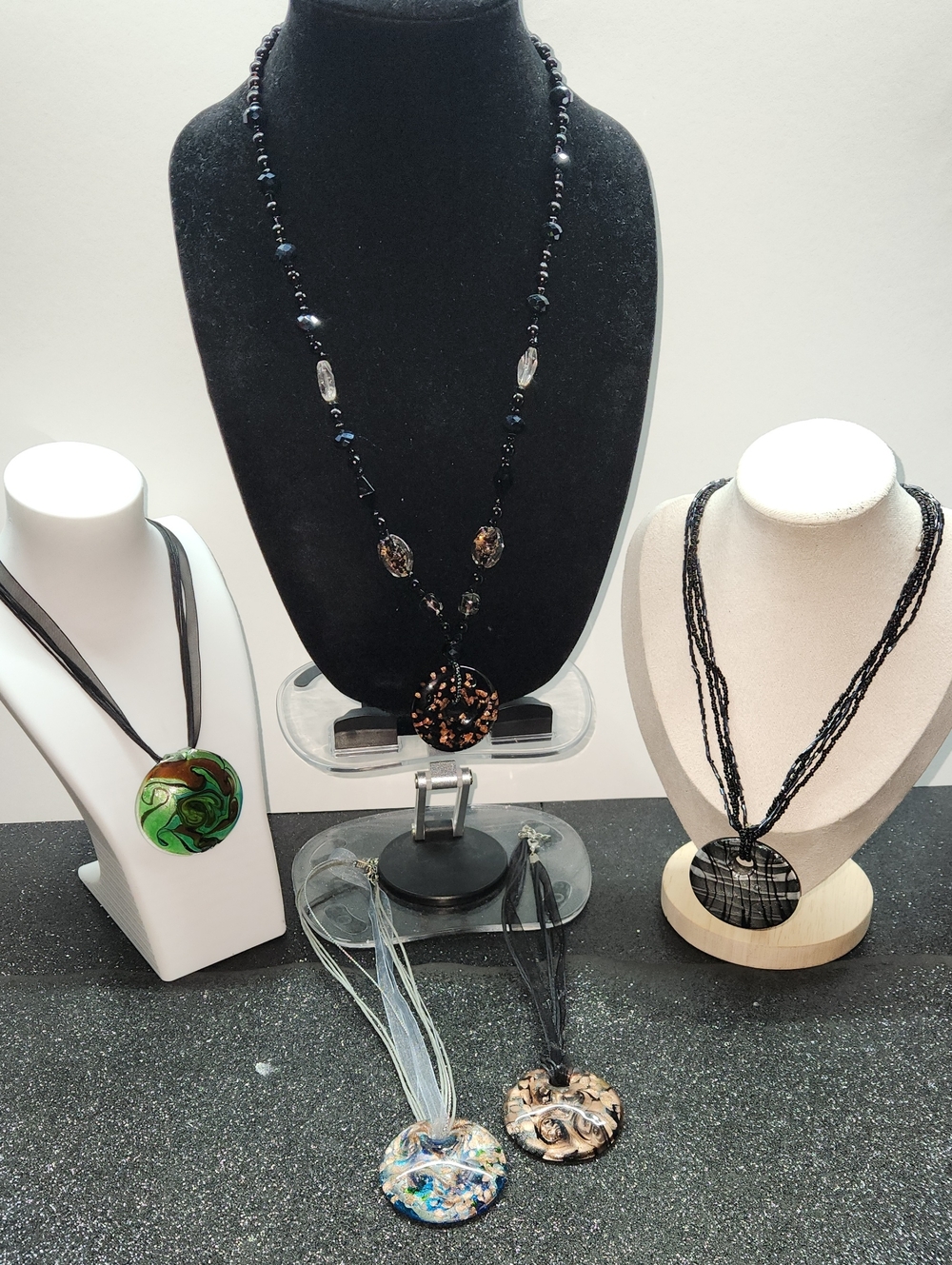 Glass Pendant Necklace Bundle
